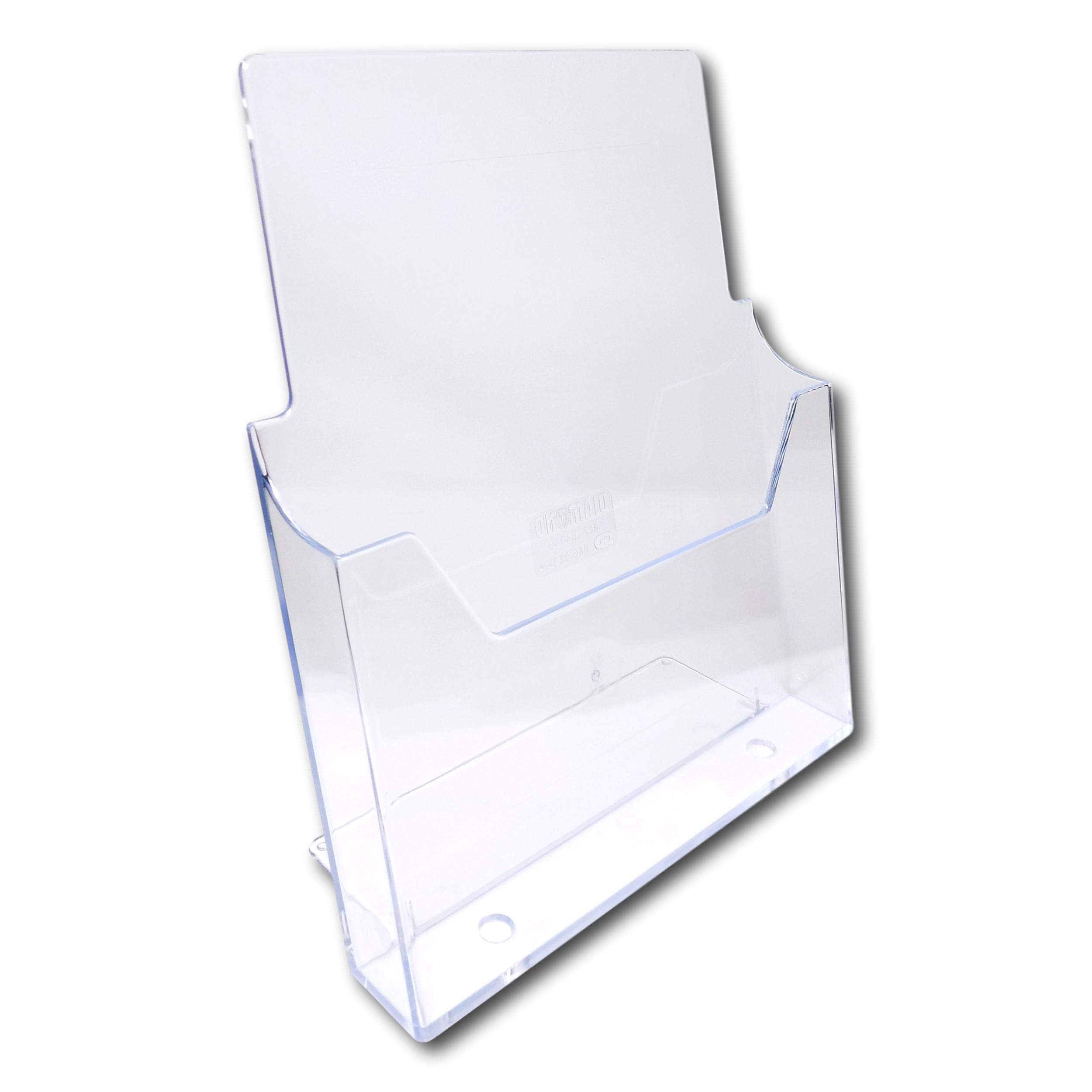 EPOSGEAR® 1 Pack - A4 Freestanding Counter Acrylic Leaflet Flyer Brochure Menu Display Dispenser Holders (Portrait)