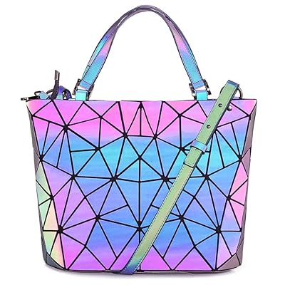 HotOne Geometric Backpack Holographic Reflective Backpacks Fashion Backpack