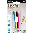 Nite Ize Gear Tie Cordable, The Original Reusable Rubber Twist Tie with Stretch-Loop For Cord Management + Storage, 3-Inch, A
