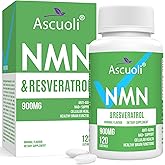Sublingual NMN 500mg + Trans-Resveratrol 400mg, 3-in-1 Advanced Formula 99% Pure NMN Resveratrol Supplement for Boost* NAD, Cell, Immune, Energy & Muscle, Anti-Aging, 120 Lozenges (120-Day Supply)