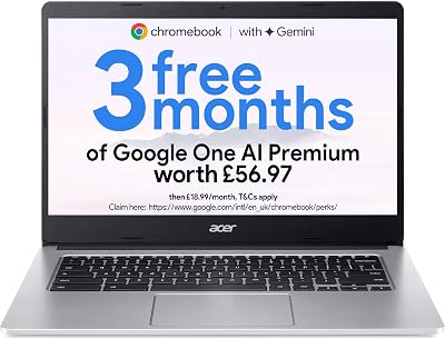 Acer Chromebook 314 CB314-2H MT8183 4GB 64GB eMMC 14in HD Chrome OS Silver