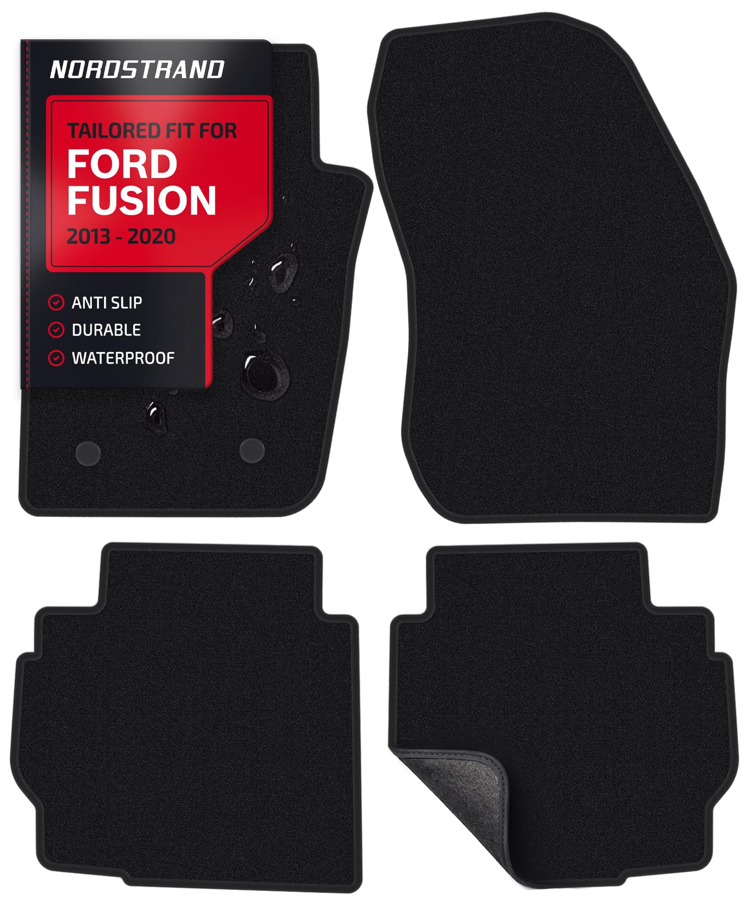 floor mats for ford fusion 2013-2016 - custom 3d fit mats for ford fusion 2nd generation - 1st & 2nd