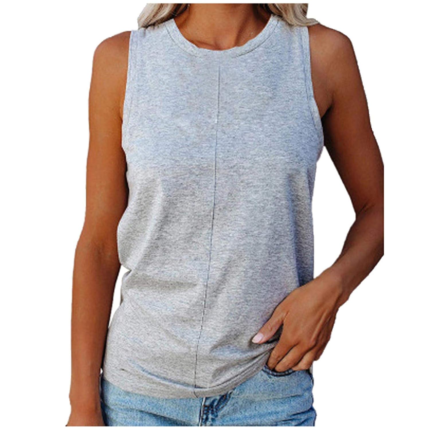 Buy callmin Women's Casual Vest Tops, Fashion Elegant Solid Color