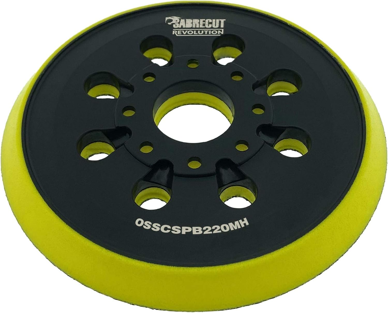 1 x SabreCut OSSCSPB220MH 125mm Medium Hard 8 Hole Random Orbital Sander Hook & Loop Backing Pad Compatible with Bosch GEX125 PEX220 Skil 7402 7490 - Image 4