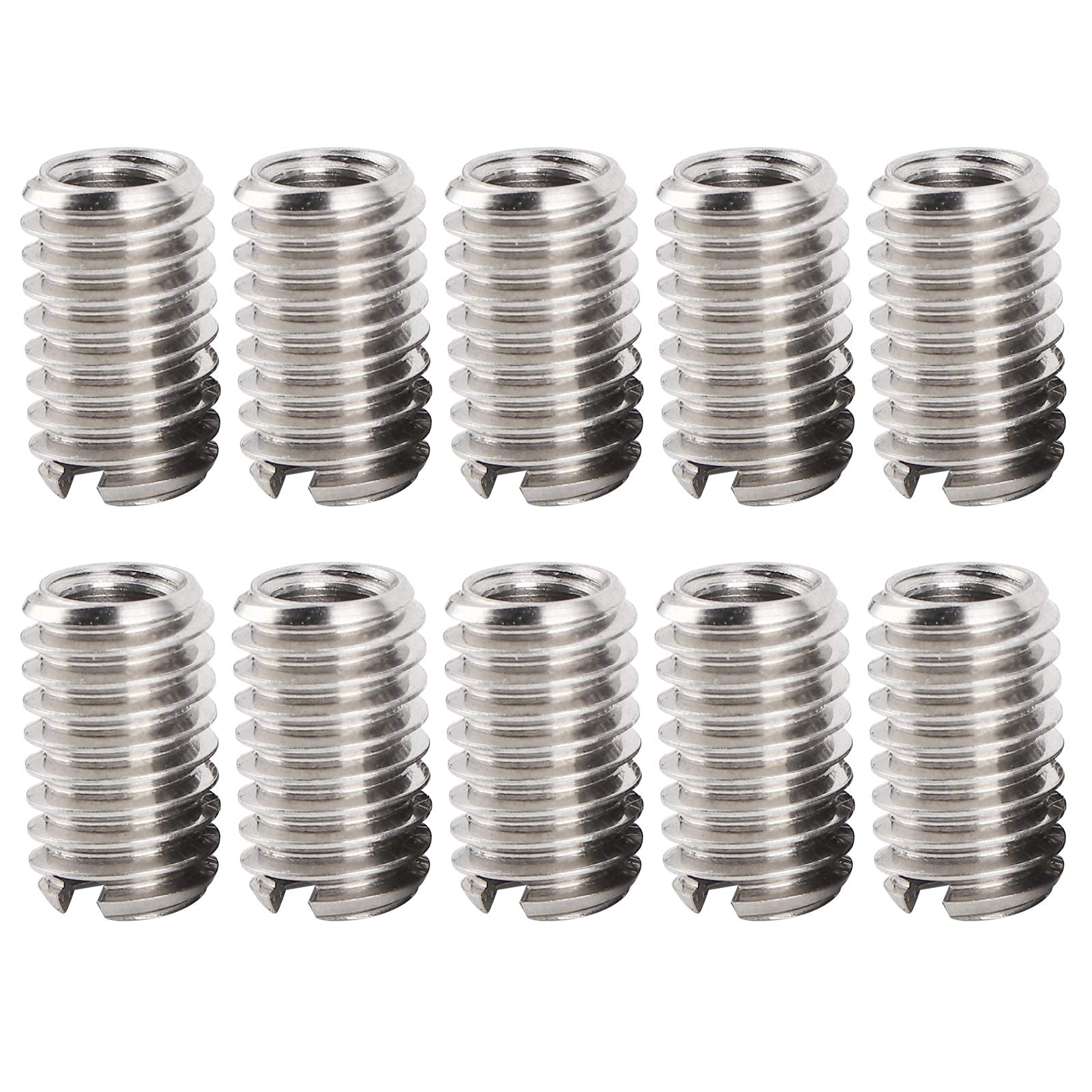10pcs Thread Repair Insert Female M4x0.7 Male M6x1.0 Reducing Nut 303 Stainless Steel Thread Repair Sleeves for Computers Lamps Molds and Mechanical Equipment