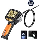 Digital Endoscope, Depstech Waterproof LCD Borescope Videoscope with CMOS Sensor Inspection Camera, 3.5inch Color LCD Screen,4 Zoom Options --10FT