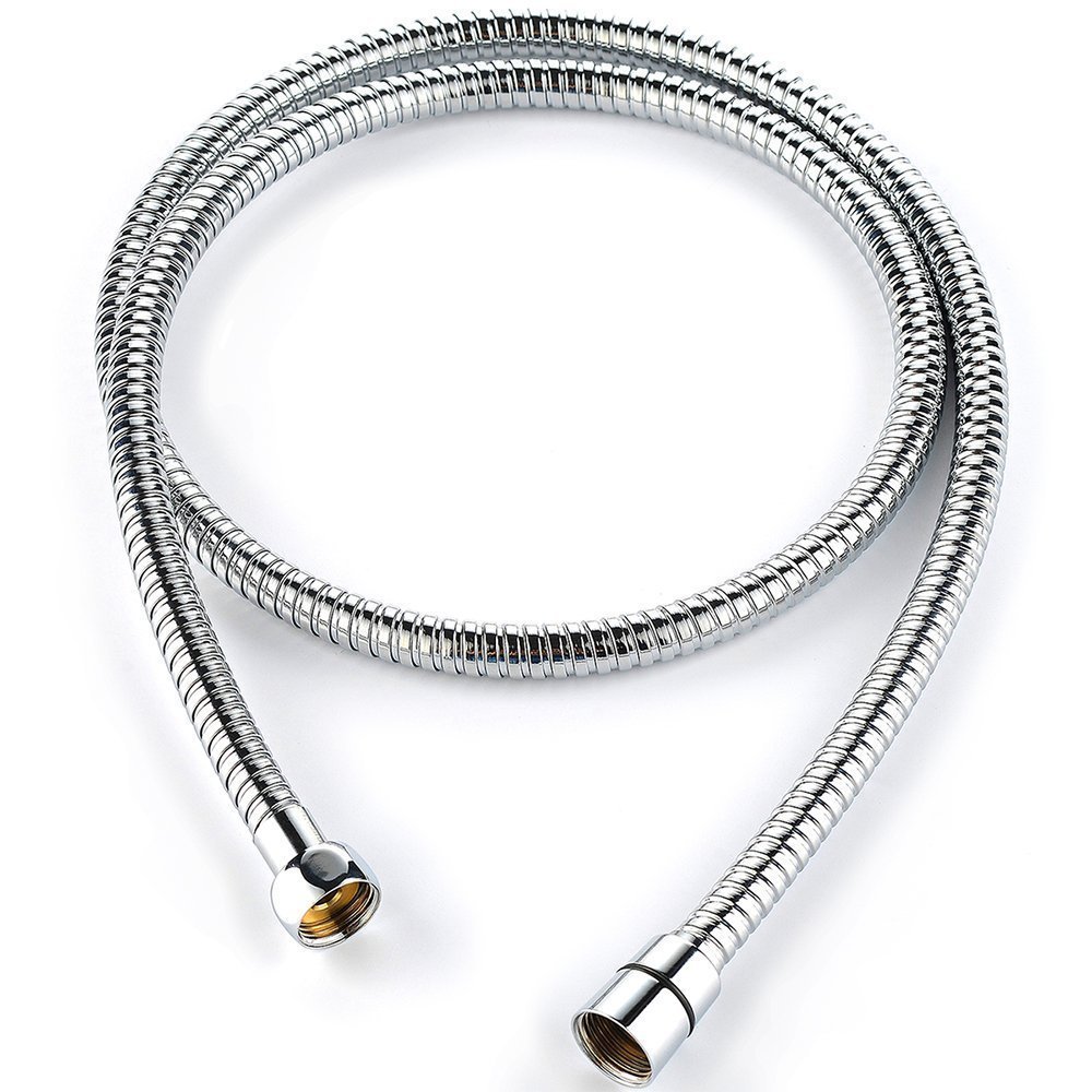 Witsinhome Simple To Fit 1.2m AntiKink Stainless Steel Flexible Chrome