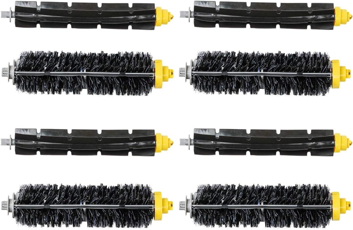 HIFROM Replacement Bristle and Flexible Beater Brush for iRobot Roomba 600 Series 680 660 655 651 650 Vacuum Accessory, Bristle Brush & Flexible Beater Brush (4 Set)