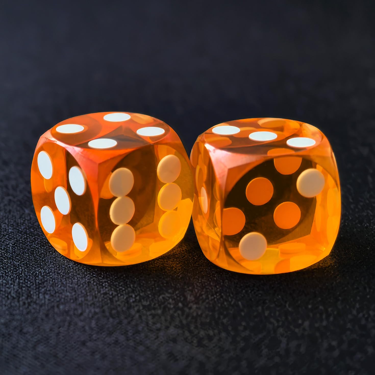 Bescon Professional Precision Backgammon Dice Round Corner 9/16" (14.3mm) with Beveled Corner, Without Serial Number