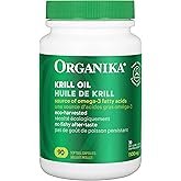 Organika Krill Oil- Sustainable Source from Antarctica, High Absorption of DHA and EPA Omega 3, Brain and Heart Support- 90sf