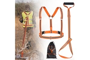 CHERAINTI Deer Drag Harness Heavy Duty Adjustable Deer Drag Strap Dragging Rope Hunting Essentials Sled Gear Accessories Gift
