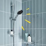 GROHE Vitalio Comfort 110 Shower Set Square Hand Shower 3 Sprays 1.75m Hose view 8
