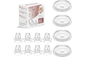 AFONTOTO 8PCS Silicone Duckbill Valve & 4PCS Silicone Diaphragm Compatible with Momcozy S12 Pro/S9 Pro/S12/S9 Breastpump, momcozy Breast Pump Replacement Parts Breastfeeding Essentials Pumping Kit for Moms
