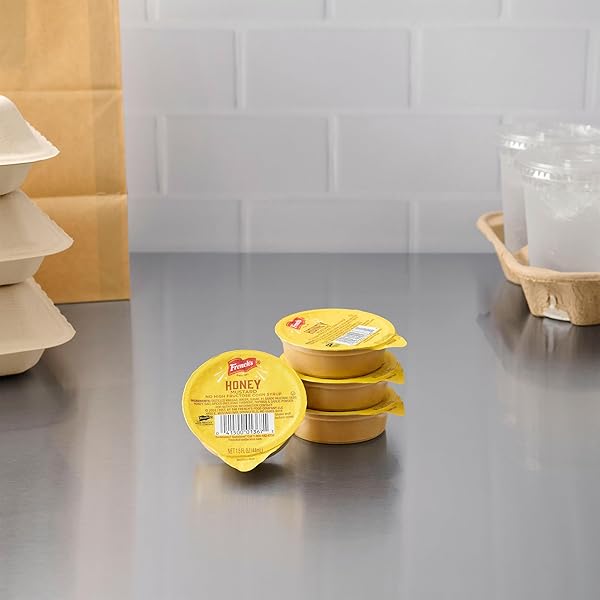 FRENCH’S HONEY MUSTARD, SINGLE-SERVE DIP CUP, SWEET AND TANGY MUSTARD, MADE WITH REAL HONEY, GREAT FOR ON-THE-GO, 1.5 FL OZ