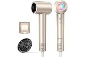 BOPCAL Ionic Hair Dryer with Diffuser - 160000RPM High-Speed Blow Dryer, 500 Millons Ions Frizz Free, Fast Drying for Women, Lightweight, Quiet, Professional Dryer for Curly or Straight Styles, Gift Idea
