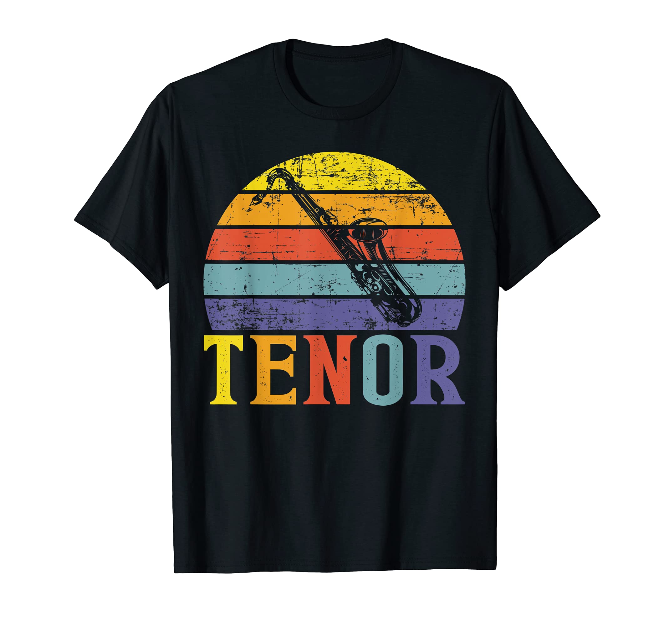 Tenor Jazz Metal Wind Instrument Classic Saxophone Music Tee T-Shirt