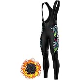 Sparx Men Winter Cycling Thermal Roubaix Bib Tights Padded Bib Pants High Viz Bike Leggings