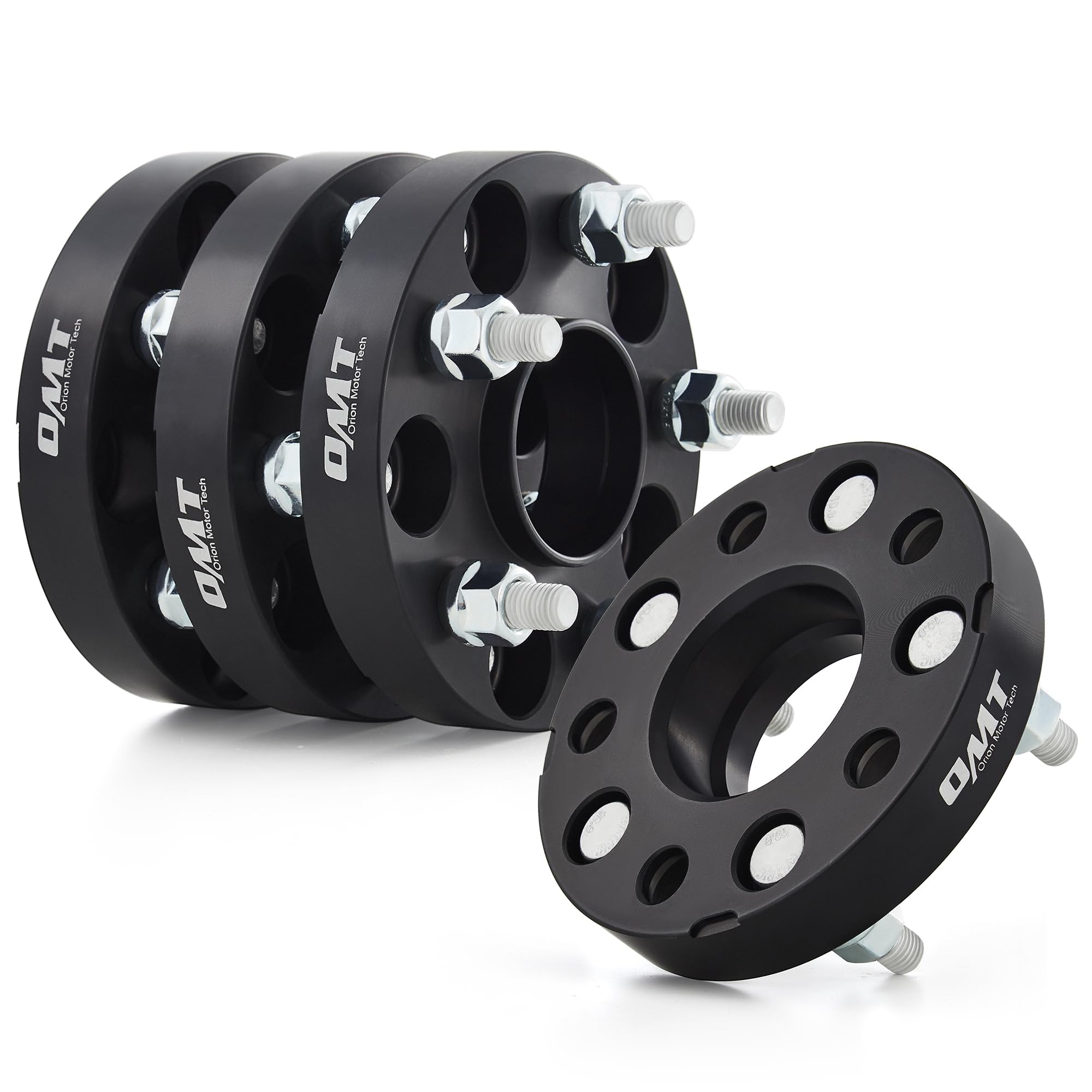 Photo 1 of Orion Motor Tech 5x4.5 Hub Centric Wheel Spacers, 1" Black Wheel Spacers with M12x1.5 Studs Compatible with Honda Accord Honda Civic Honda CRV Acura RSX Acura TL, 64.1mm Bore Wheel Spacer Kit, 4pcs