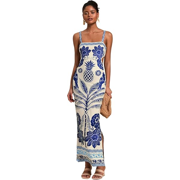 Tiger Mist Women's Theo Strapless Maxi Dress with Ruffle Trim Side Split - Paisley - XS at Amazon Women's Clothing store Tiger Mist Women's Theo Strapless Maxi Dress with Ruffle Trim Side Split - Paisley - XS at Amazon Women's Clothing store