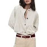 Daacee Women Faux Suede Cropped Jacket Vintage Button Front Round Neck Short Jackets Streetwear Outerwear