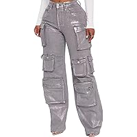 AMERI GLITTER CARGO PANTS シルバー Sサイズ Ameri（アメリ）の「GLITTER CARGO PANTS（カーゴパンツ）」 - WEAR