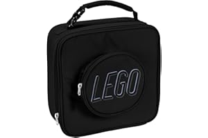 LEGO Lunch Bag, Durable and Insulated, with Mesh Pouch and Zip Compartment, Perfect for On-the-Go Meals, Black