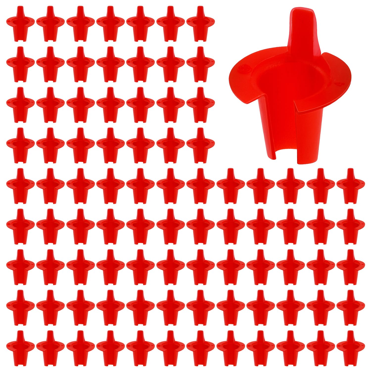 Photo 1 of 100pcs 02-55035 Anti-Short Bushing, 5/16 Inch FMC Electrical Cable Bushing Red Head Electrical Wire Connectors for 14/2-12/2 Cable