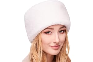 Futrzane Modern Cossack Hat - Ladies Faux Fur Hats - Soft Winter Hat for Women