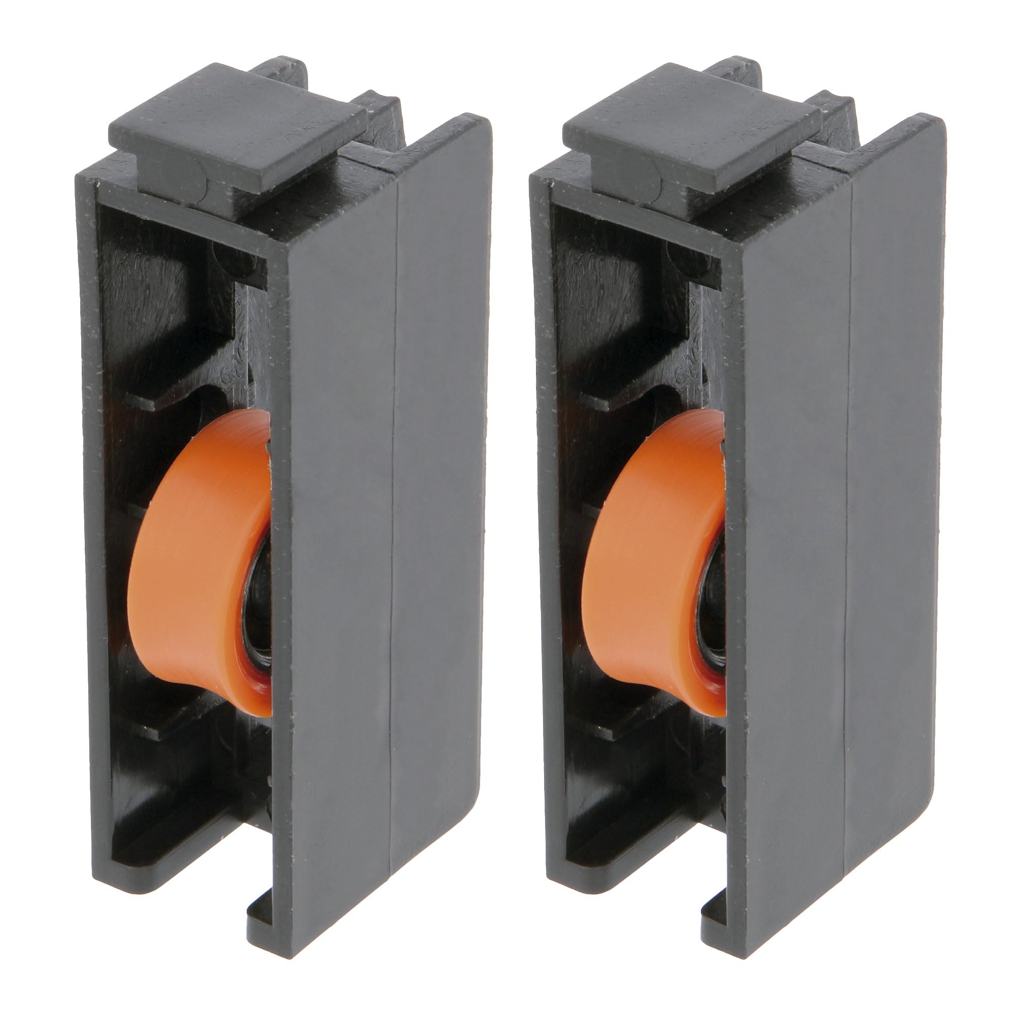 Amig - Sliding Window Roller - Set of 2 Units - Size 64 x 25 mm - Nylon Housing with Ball Bearings - Designed for Sliding Windows - White - Mod. COR07