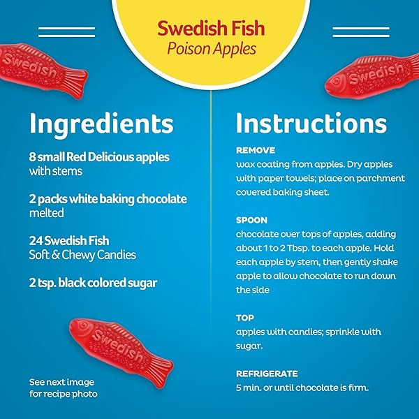 CHEWY & SOFT FISH-SHAPED CANDY, 3.6 OZ BY SWEDISH FISH