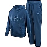 New Balance Boys Sweatsuit Set - 2 Piece Cozy Athletic Pullover Graphic Hoodie and Fleece Joggers for Boys (Sizes: 8-16)