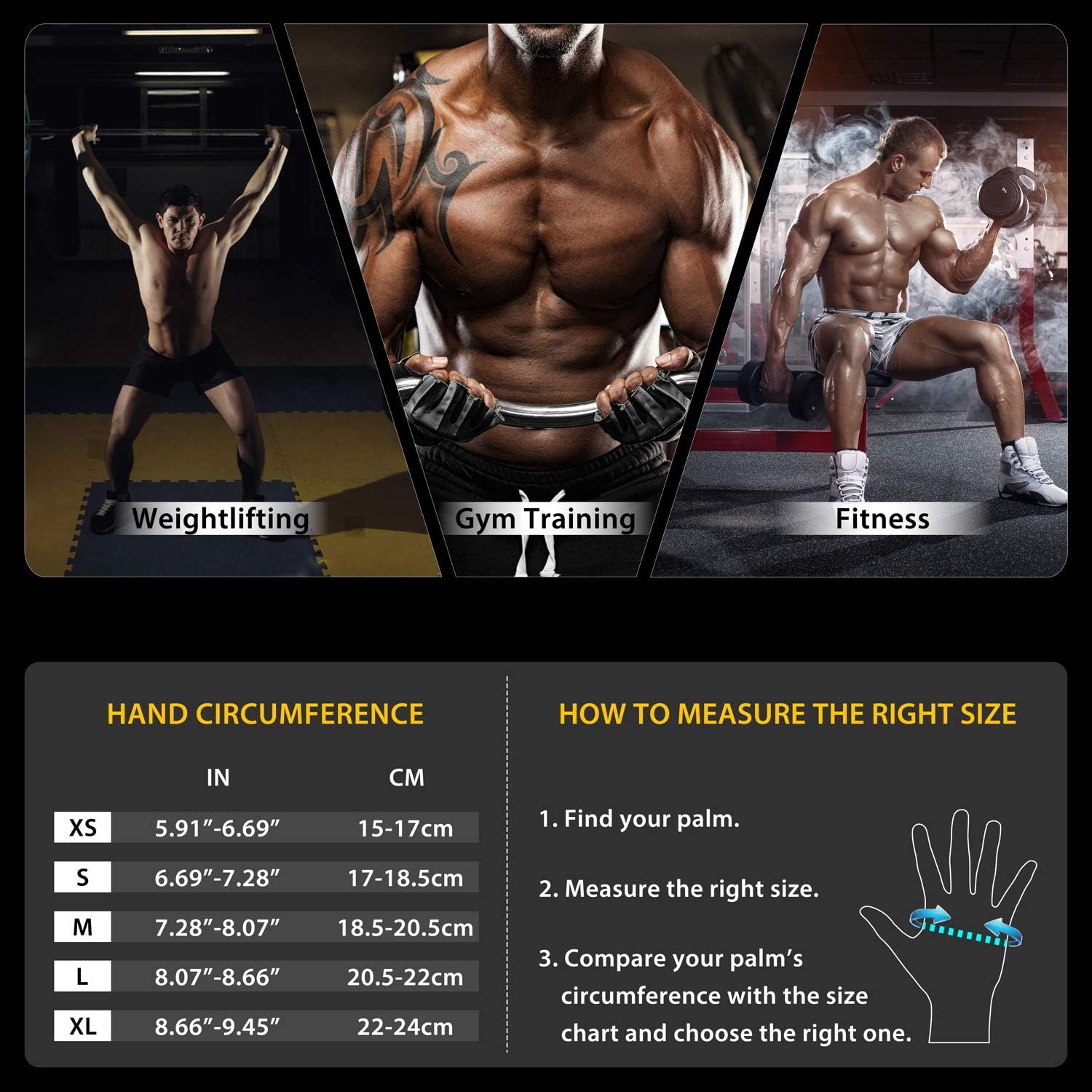 SIMARI Workout Gloves Weight Lifting Gym Gloves with Wrist Wrap Support for Men Women, Full Palm Protection, for Weightlifting, Training, Fitness, Exercise Hanging, Pull ups, Updated 2021 SG907 : Sports & Outdoors