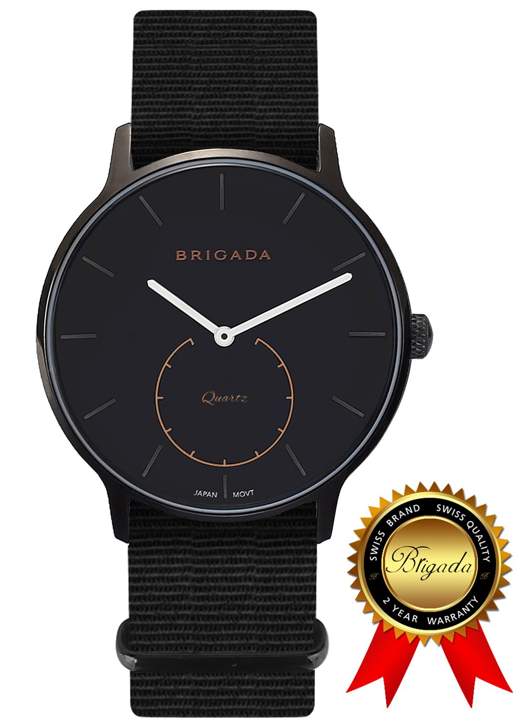 BRIGADA Men’s Watch Minimalist Quartz Wrist Dress Watch...