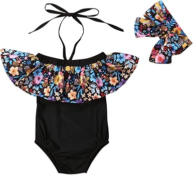 girls off the shoulder swimsuit