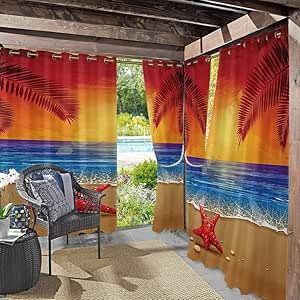 Anmaseven - Cortina transparente para exteriores con calor y luz