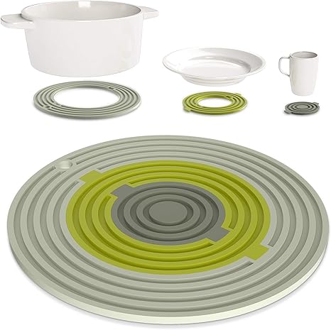 Amazon Co Jp 3イン1 鍋敷き Firesara 水切りマット コースター キッチン シリコン 鍋つかみ 食器マット 乾燥用マット 速乾 抗菌 防カビ 食器 収納 断熱マット 滑り止め カップシート ホーム キッチン