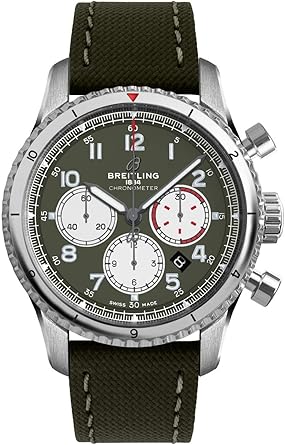 Breitling Aviator 8 Curtiss Warhawk Green Dial Men's Watch AB01192A1L1X1