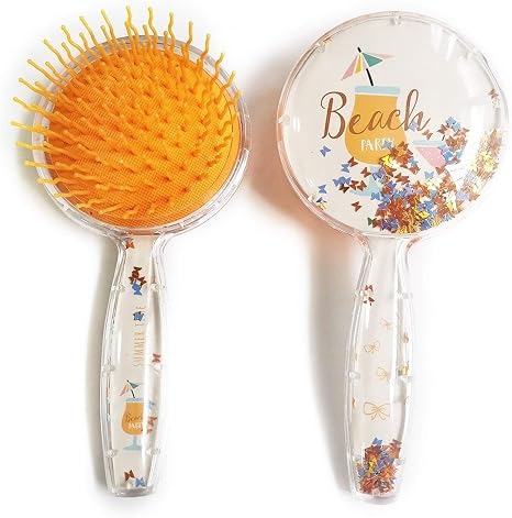 Amazon Co Jp マッサージくし 1漫画かわいいスパンコールフルーツラウンド静電気防止ヘアブラシマッサージくしシャワーウェットもつれた ヘアブラシサロンヘアスタイリングツール Color Yellow Home Kitchen