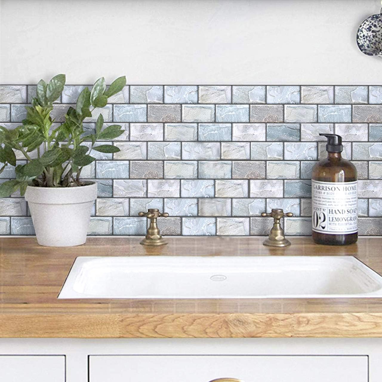 HyFanStr Thickened Self Adhesive Wall Tiles Kitchen Backsplash, Waterproof Stick, 3D Peel and Stick Bathroom Subway Tiles (10 - Image 4