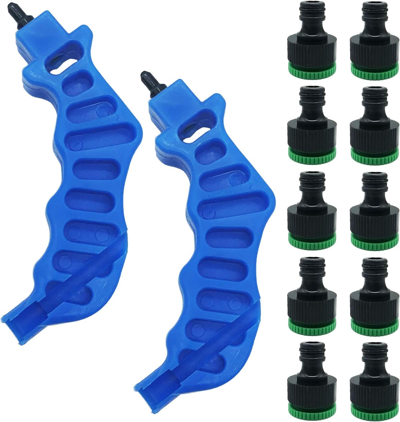 SHANGXING 2 PCS 2-in-1 Drip Irrigation Hole Punch Tool- Practical Drip Irrigation Tubing Hole Punch with 10 PCS Dropper Connector for 1/4 Inch Fitting Emitter Insertion Drip Sprinkler : Garden & Outdoor