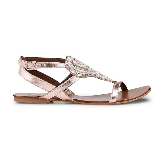 Cox Damen Metallic-Sandalette