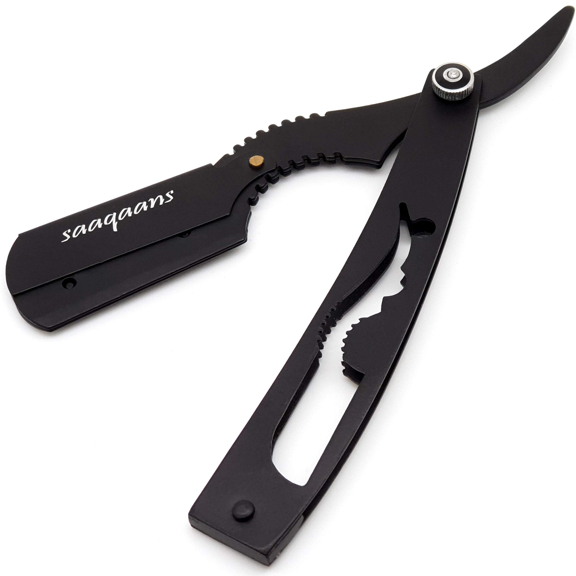 Saaqaans BSSR-01 Professional Barber Shaving Razor - Stylish Cut Throat Mens Razor with a Beautiful Pouch