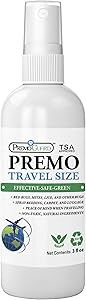 Premo Guard Travel Bed Bug & Mite Killer Spray – 3 oz TSA Compliant – Child & Pet Friendly – Fast Acting – Stain & Odor Free – Best Protection – Airport Security Approved – Satisfaction Guarantee