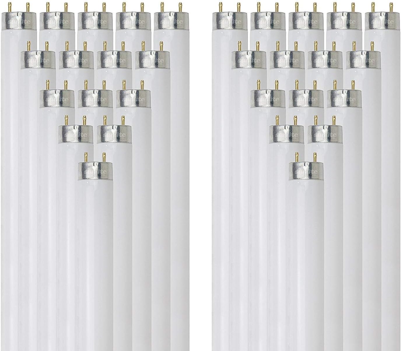 Sunlite F58T8/841 5 Foot T8 Linear Fluorescent Lamp, 58 Watts, 5000 Lumens, 4100k Cool White, Medium G13 Bi-Pin Base, ROHS Compliant, Straight Tube, 30 Pack