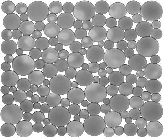 Idesign Tapis Fond évier Grand Tapis évier En Plastique Pour Cuisine Ou Salle De Bain Tapis Vaisselle Pour Lavabos En Céramique Ou En Acier Gris