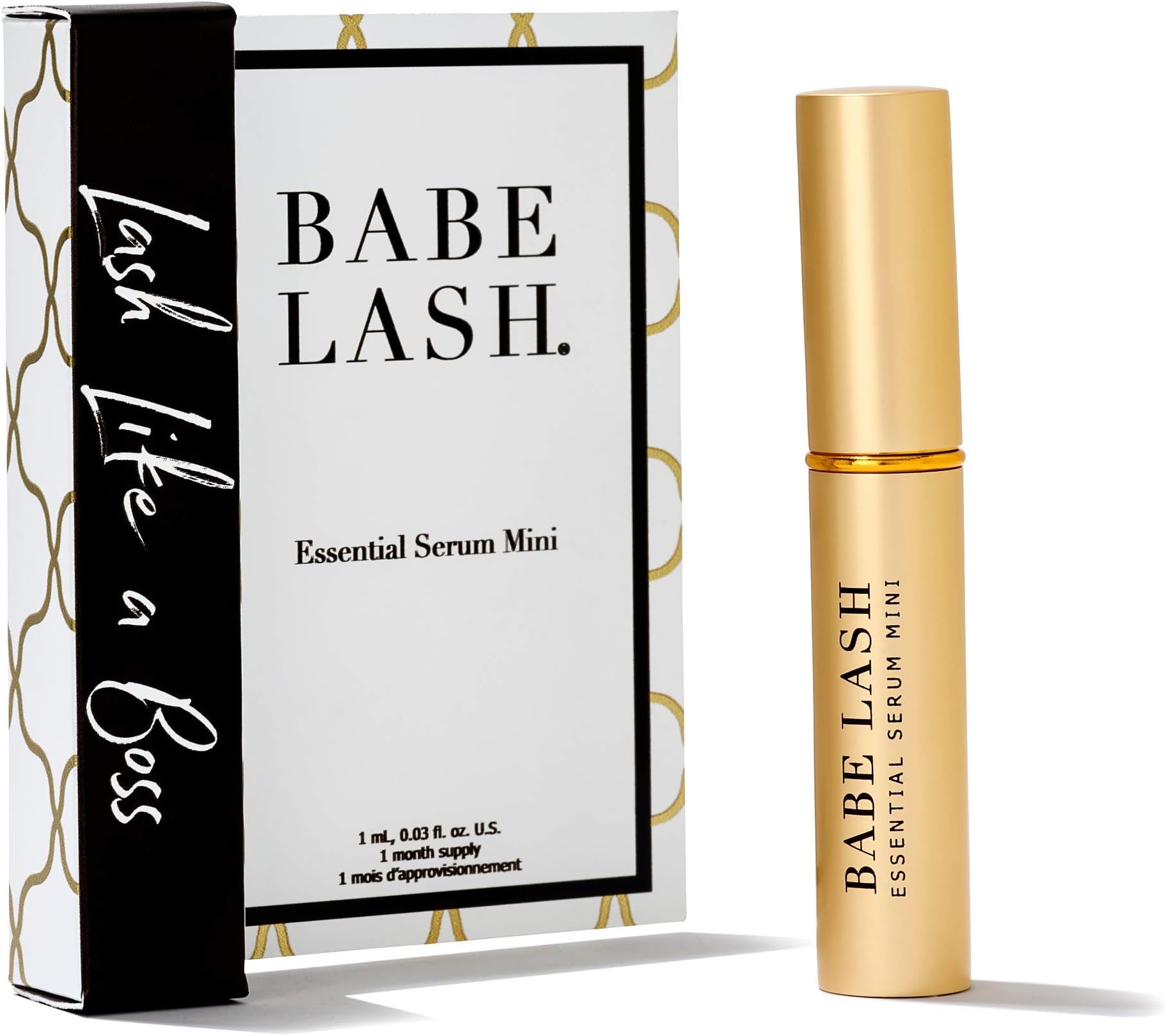 Babe Lash Eyelash & Brow Enhancer Serum for Natural, Fuller & Longer Looking Eyelashes - Eyelash Booster Hydrates Lashes - Used on Lash, Brow & Lash Extensions - 1 ML