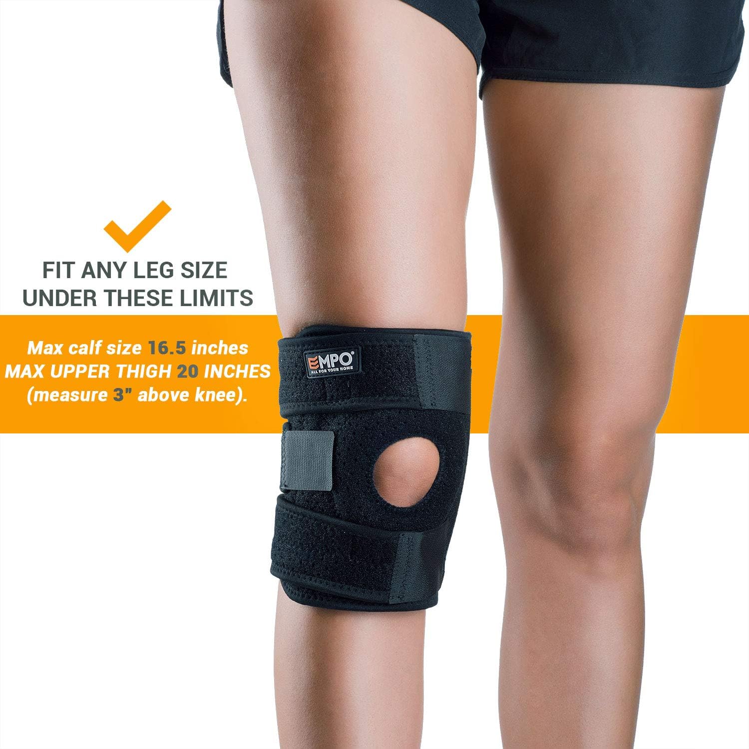 Knee Support with Open-Patella Design for Joint Pain Sports, Injury Rehabilitation - Image 3