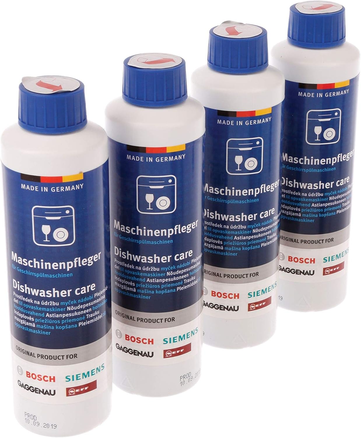 Bosch 00311566 Vorteilspaket 4x Maschinenpfleger für Spülmaschinen 4x 250 ml