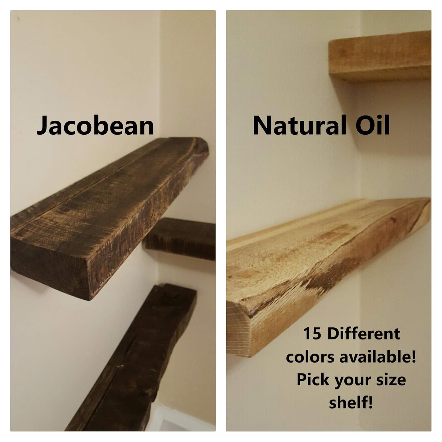 Amazon Com Rustic Re Purposed Solid Wood Shabby Chic Floating