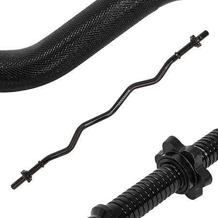 #DoYourFitness Curl-Hantelstange/SZ Curlstange/gerendelt/Anti-Rutsch-Griff/Perfekter Gripp/entlastet die Handgelenke / 117cm